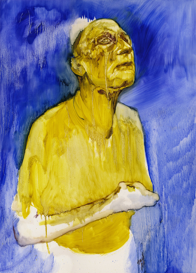 Sarah Biggs smell thunder portrait gold blue